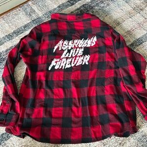 ASS*OLES live forever flannel